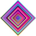 Crazy squares - bright geometric pattern with bold neon colors