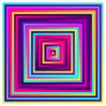 Crazy squares - bright geometric pattern with bold neon colors