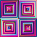 Crazy squares - bright geometric pattern with bold neon colors