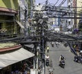 Street wiring in saigon,vietnam