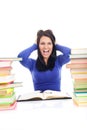 Crazy student girl Royalty Free Stock Photo