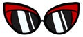 Crazy sunglasses, illustration, vector Royalty Free Stock Photo