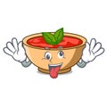 Crazy tomato soup character cartoon