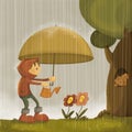 Crazy watering rainy day