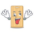 Crazy wooden cutting board mascot cartoon Royalty Free Stock Photo