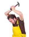Crazy worker Royalty Free Stock Photo