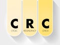 CRC - Cyclic Redundancy Check acronym, technology concept background