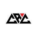 CRC triangle letter logo design with triangle shape. CRC triangle logo design monogram. CRC triangle vector logo template with red Royalty Free Stock Photo