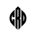CRD circle letter logo design with circle and ellipse shape. CRD ellipse letters with typographic style. The three initials form a Royalty Free Stock Photo