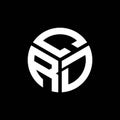 CRD letter logo design on black background. CRD creative initials letter logo concept. CRD letter design Royalty Free Stock Photo