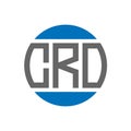 CRD letter logo design on white background. CRD creative initials circle logo concept. Royalty Free Stock Photo