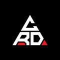 CRD triangle letter logo design with triangle shape. CRD triangle logo design monogram. CRD triangle vector logo template with red Royalty Free Stock Photo