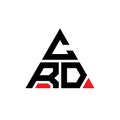 CRD triangle letter logo design with triangle shape. CRD triangle logo design monogram. CRD triangle vector logo template with red Royalty Free Stock Photo