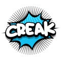 Creak Comic book explosion bubble vector illustration