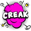 creak Comic bright template with speech bubbles on colorful frames