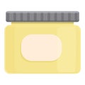 Cream anti aging jar icon cartoon vector. Cosmetic skin