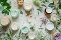 Cream biodegradable cosmeticph jar. Skincare oil control maskspa wellness package jar. Pot perfume concentration mockup