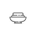 Cream bowl line icon