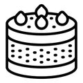 Cream cake icon outline vector. Sweet pie Royalty Free Stock Photo
