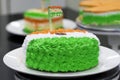 Cream Cake Independence Day or Republic Day Special.Indian National Flag colours like saffron, white and green. 15th August India