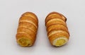 Cream cannoli, cannolo alla crema. Traditional Italian pastry dessert