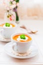 Cream Carrot Soup in a Cup Royalty Free Stock Photo