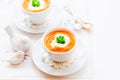 Cream Carrot Soup in a Cup Royalty Free Stock Photo