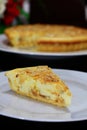 Cream cheese almond tart Royalty Free Stock Photo