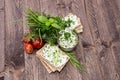 Cream Cheese on Crispbread Royalty Free Stock Photo