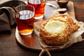 Cream cheese danishes with cinnamon tea