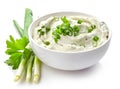 Cream cheese with green onions and herbs