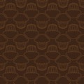 Cream choco cake seamless pattern