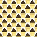 Cream choco cake seamless pattern