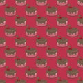 Cream choco cherry cake tasty seamless background pattern