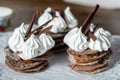 Cream chocolate and dulce de leche alfajor Royalty Free Stock Photo