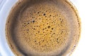 Foaming coffee on top Royalty Free Stock Photo