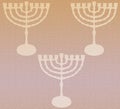 2024 Hanukkah Menorah vintage pattern textile texture Hanukkiah Chanukah Royalty Free Stock Photo