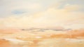 Cream-colored Lambic Abstract Landscape Painting