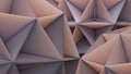 Cream colored organic textured origami abstract, dramatic, modern, luxury and classy 3D rendering graphic design element