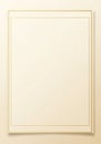 Cream-colored rectangular card with a double-lined golden border. The lines form a neat Royalty Free Stock Photo