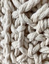 Cream-Colored Rope Knot Texture Background Royalty Free Stock Photo