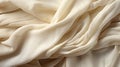 Cream Colored Silk Satin With Digitally Enhanced Wavy Resin Sheets