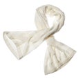 Cream colour cotton scarf on white Royalty Free Stock Photo