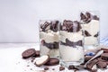 Cream and cookie oreo layered dessert