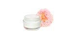 Cream Cosmetic Skin Care Beauty Organic with pink flower