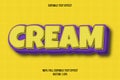 Cream editable text effect comic style Royalty Free Stock Photo