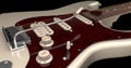 Cream Electric Guitar Closeup Royalty Free Stock Photo