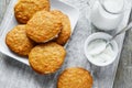 Cream filled carrot cake cookies sandwich Royalty Free Stock Photo