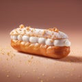 Cream-filled Croissant With Realistic Surrealism And Infrared Elements