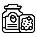 Cream food icon outline vector. Calorie product